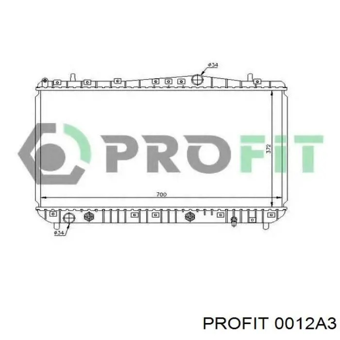 Радіатор основний Profit 0012A3 ціна, від 61.84 USD
