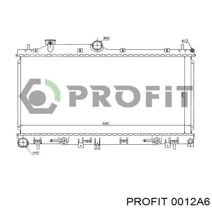 Радіатор 0012A6 Profit