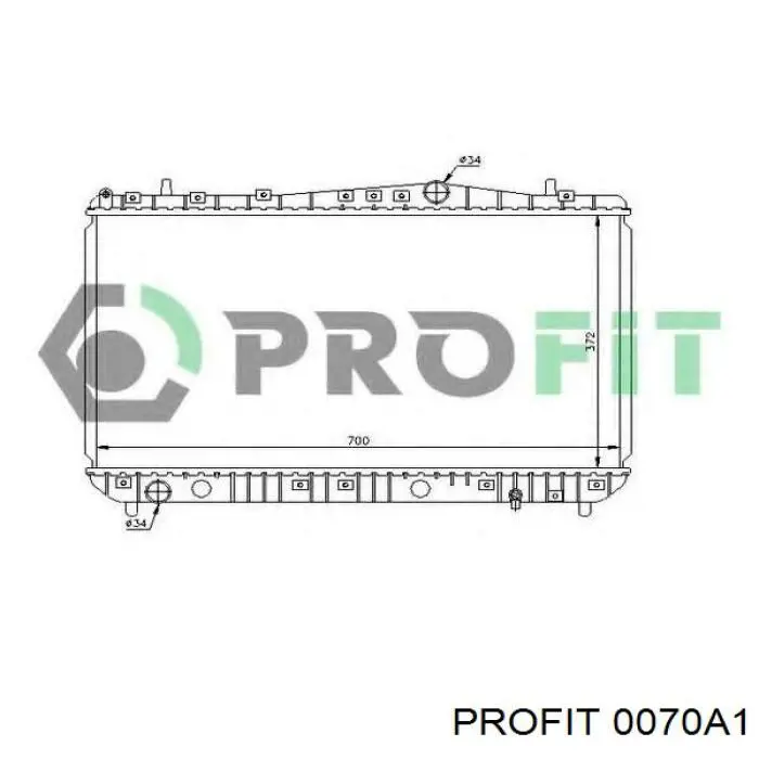 Радіатор 0070A1 Profit