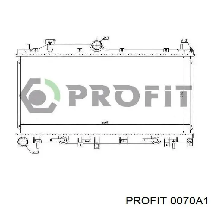 Радіатор 0070A1 Profit
