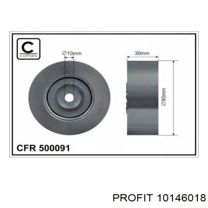 Ролик приводного ременя, паразитний 10146018 Profit