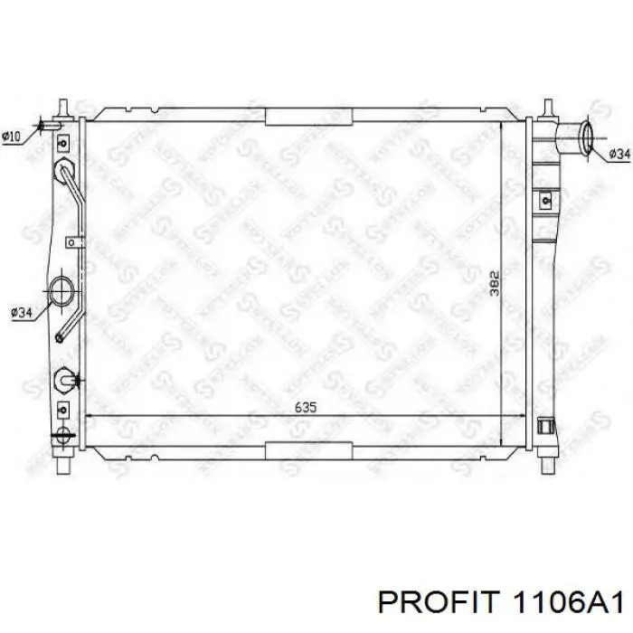 Купити 1106A1 Profit Радіатор двигуна