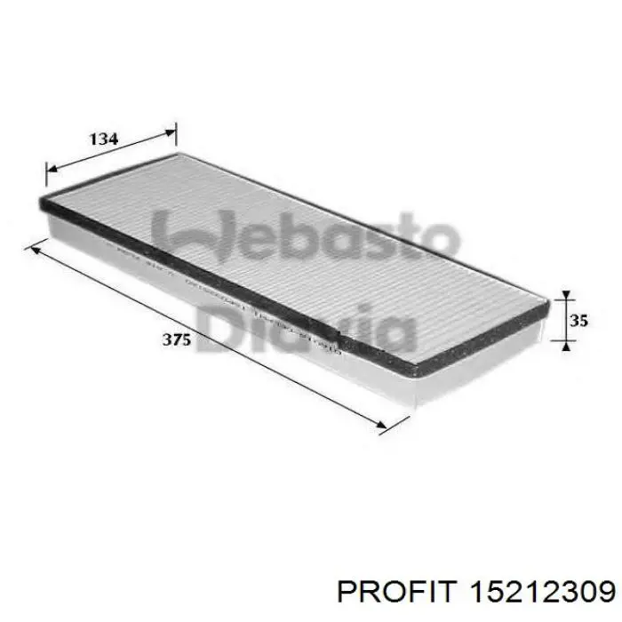 Купити 15212309 Profit Фільтр салону вугільний