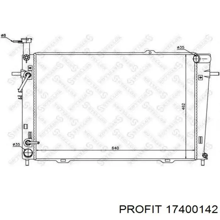 Радіатор охолодження двигуна 17400142 Profit