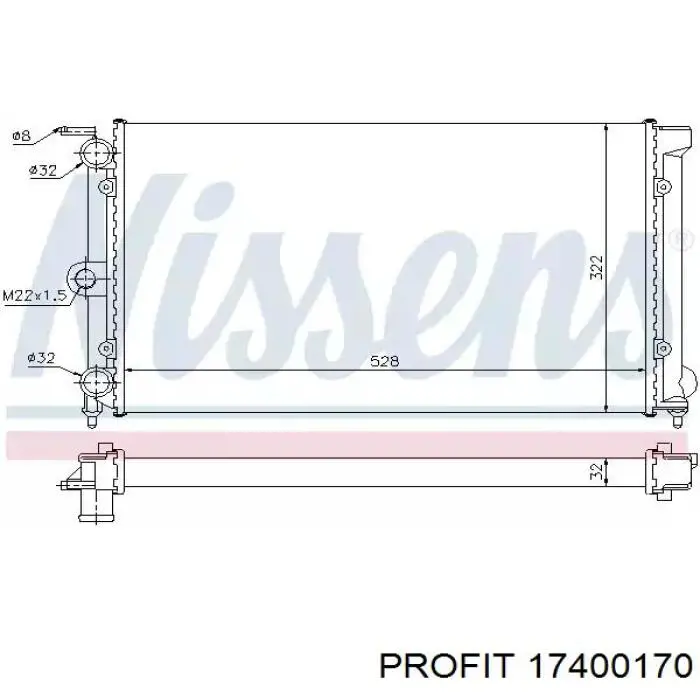 Купити 8660006111 Renault (RVI) Радіатор двигуна