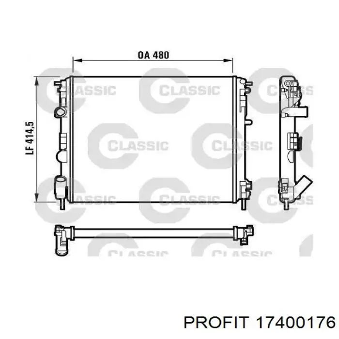 Радіатор охолодження Renault (RVI) 8200189290