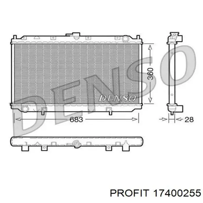 Радіатор основний Koyorad PL021183 ціна, від 74.53 USD