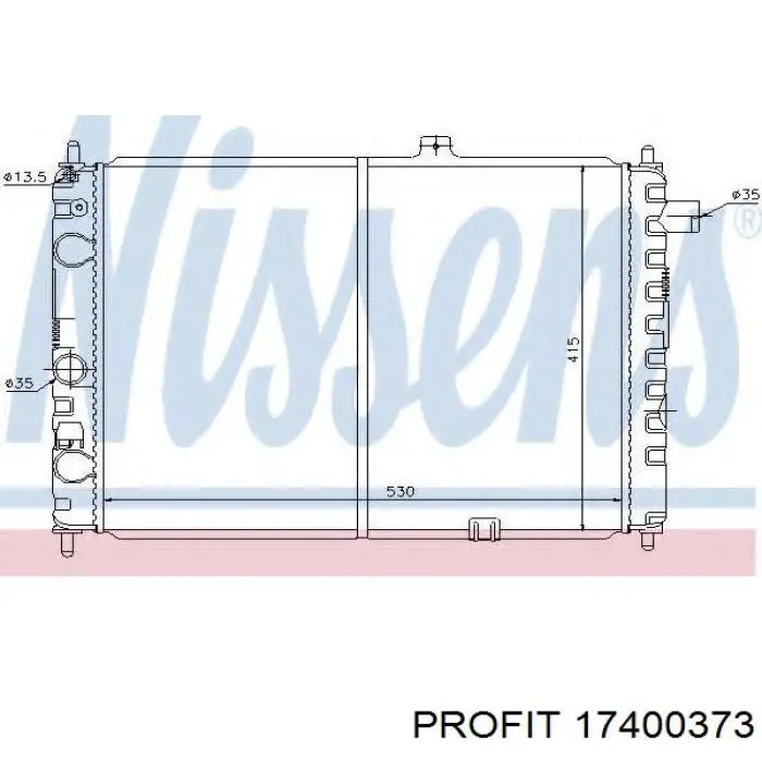 17400373 Profit Радіатор охолодження двигуна