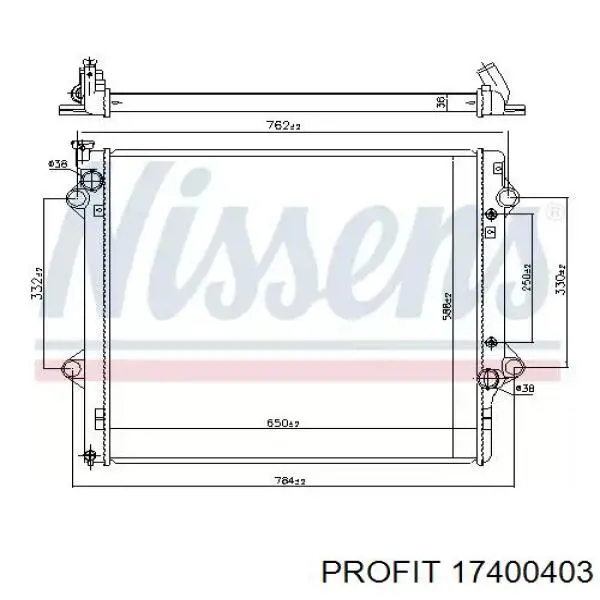 17400403 Profit радіатор охолодження двигуна