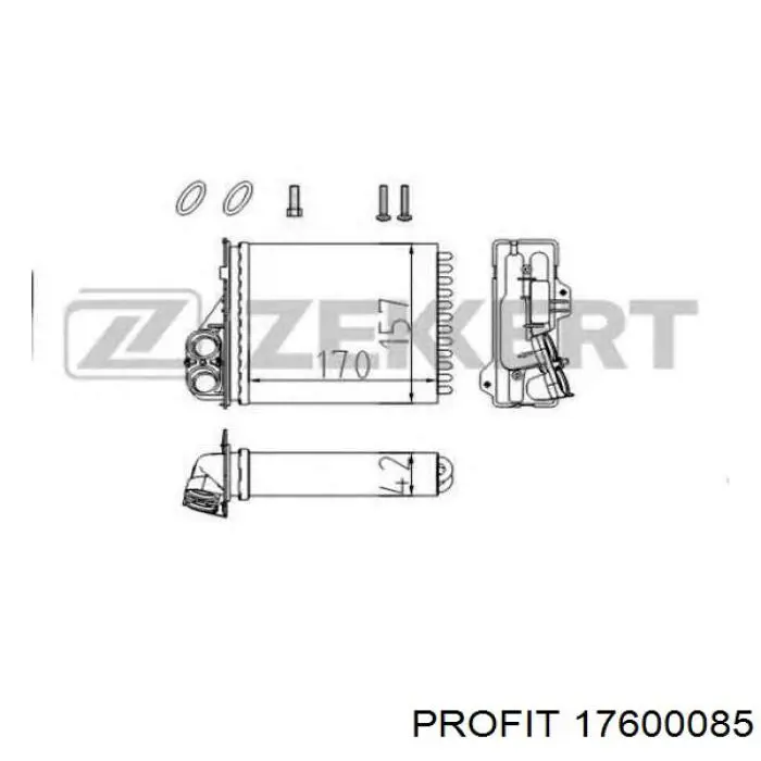 Радиатор отопителя renault duster 1.5dci/1.6 16v/2.0 11-, logan prs2153 patron на Dacia Logan I MCV 