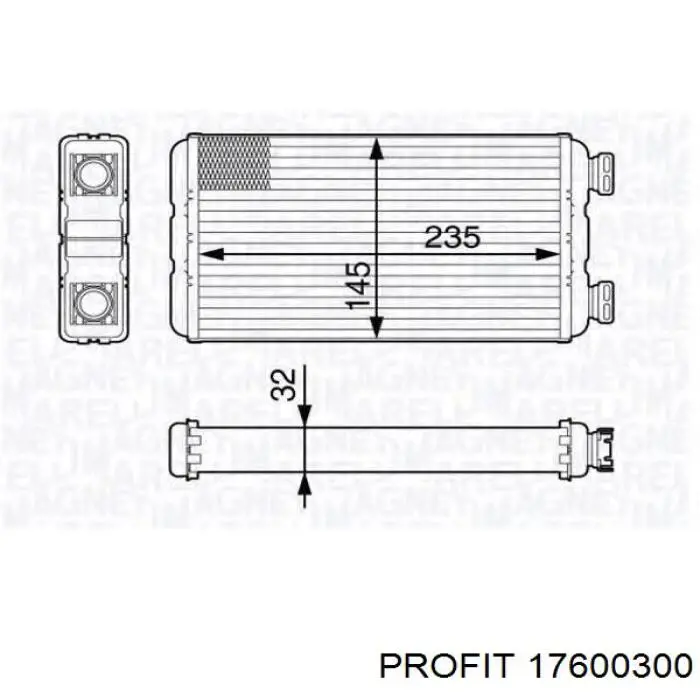 Радіатор обігрівача Autotechteile 1008369