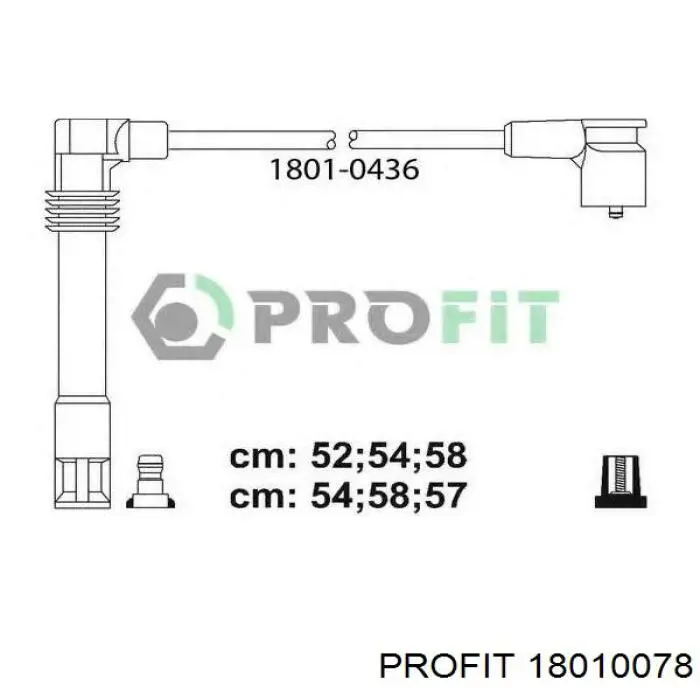 Дроти запалювання Profit 18010078 ціна, від 32.65 USD