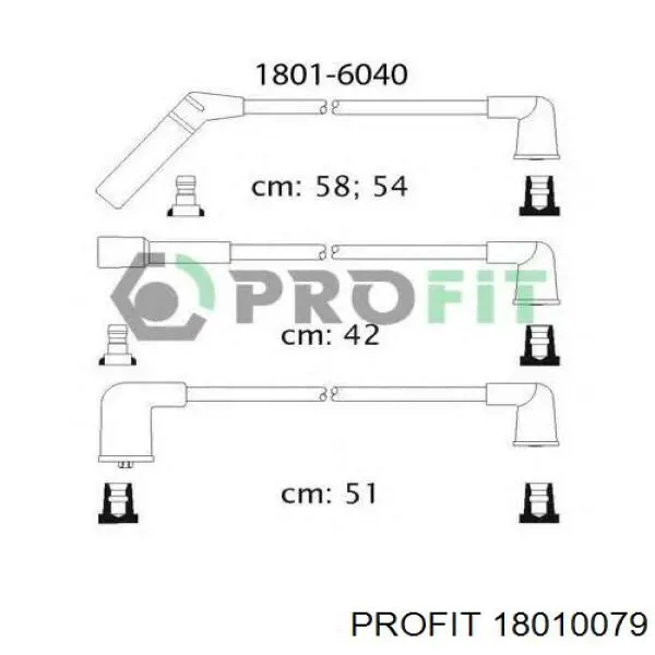 Дроти запалювання Profit 18010079 ціна, від 29.11 USD