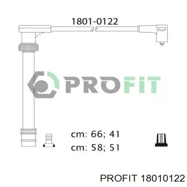 Дроти запалювання Profit 18010122 ціна, від 24.62 USD