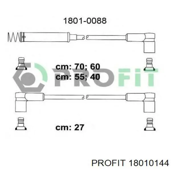 Дроти запалювання Profit 18010144 ціна, від 20.07 USD