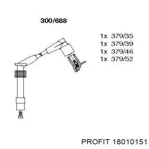 Дроти запалювання Profit 18010151 ціна, від 20.29 USD