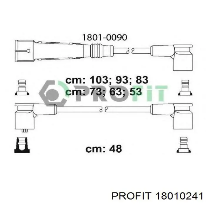 Дроти запалювання Profit 18010241 ціна, від 79.55 USD