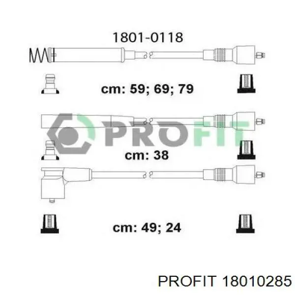 Дроти запалювання Profit 18010285 ціна, від 12.68 USD