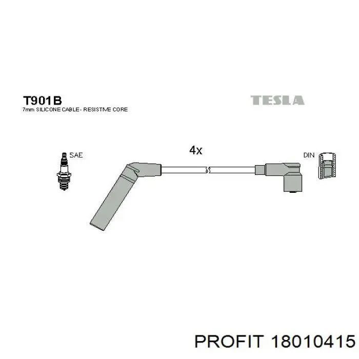 Дроти запалювання Profit 18010415 ціна, від 13.80 USD