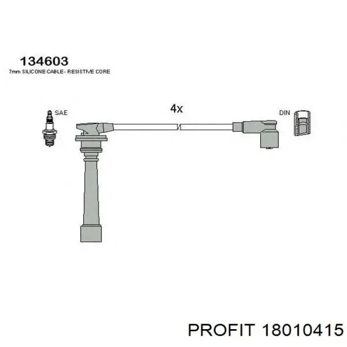 Дроти запалювання Profit 18010415 ціна, від 13.80 USD