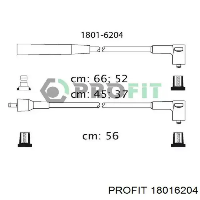 Дроти запалювання Profit 18016204 ціна, від 10.46 USD