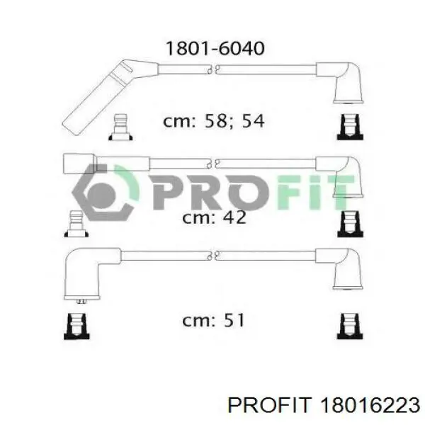 Дроти запалювання Profit 18016223 ціна, від 16.52 USD