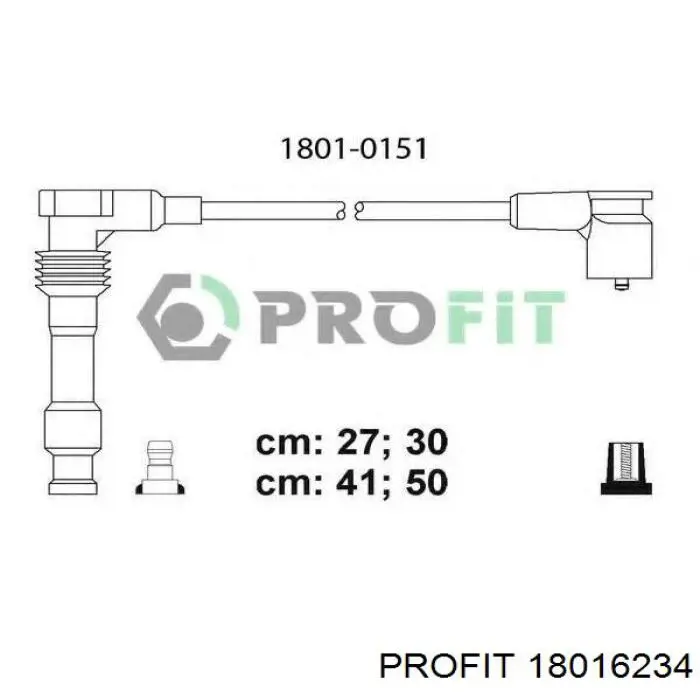 Дроти запалювання Profit 18016234 ціна, від 42.38 USD