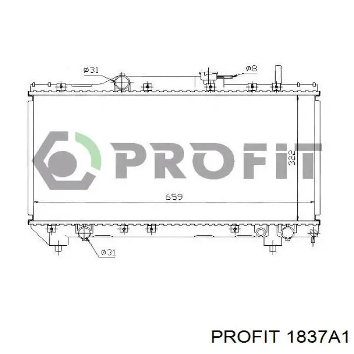 Купити 1837A1 Profit Радіатор двигуна