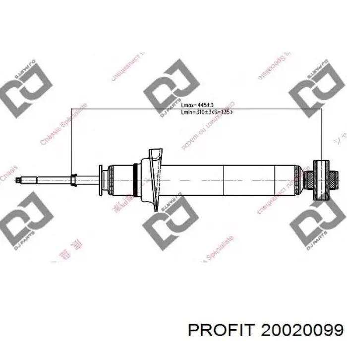 Амортизатор передній 20020099 Profit