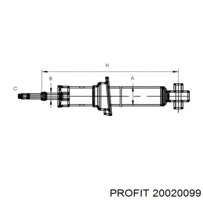 Амортизатори передні Profit 20020099
