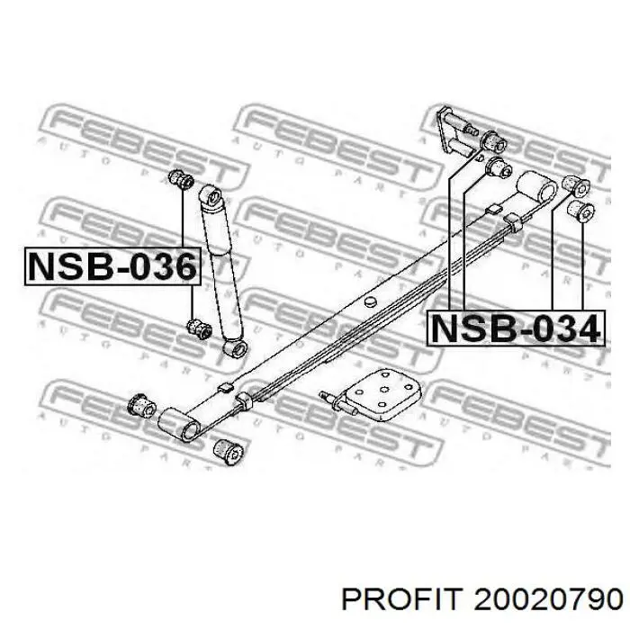 Амортизатор задній 20020790 Profit