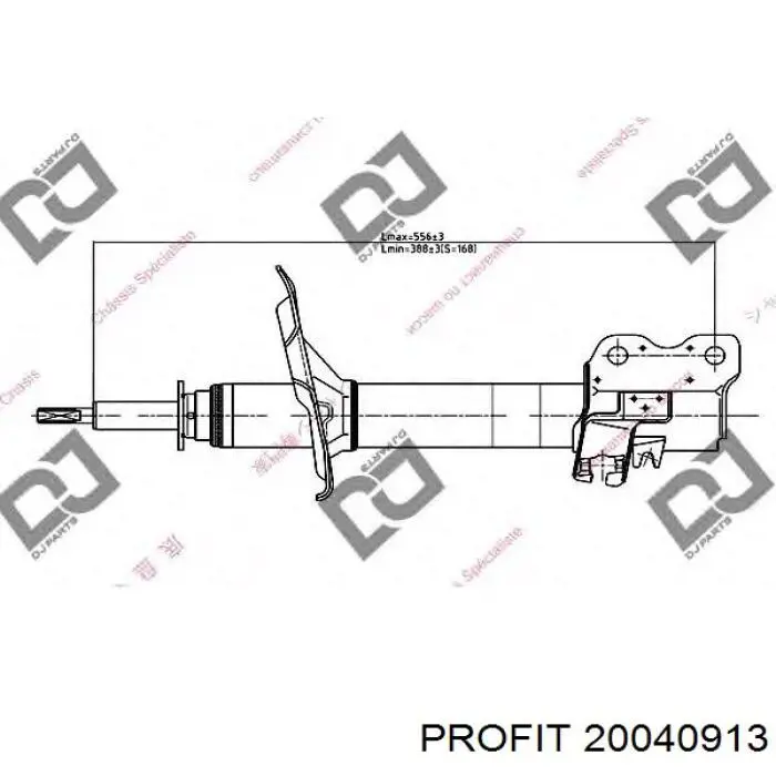 Амортизатор передній, лівий 20040913 Profit