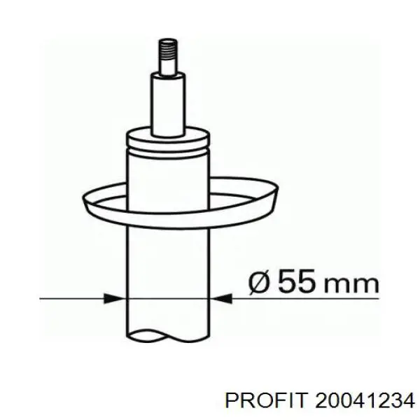 Стойка амортизатора передняя Profit 20041234 ціна, від 47.89 USD