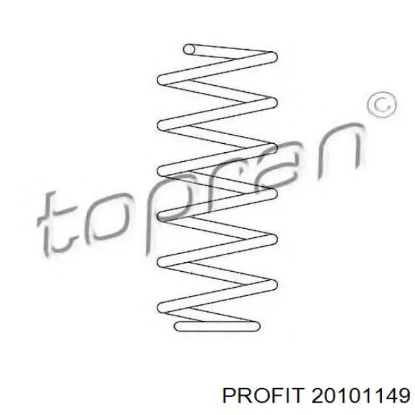 Пружина передня Profit 20101149 ціна, від 25.20 USD