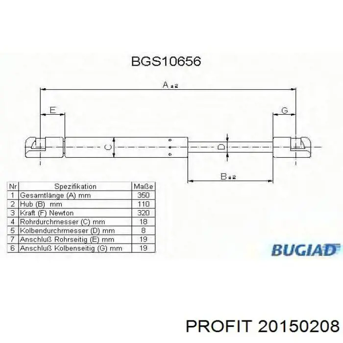 Амортизатор кришки багажника Febi 12349