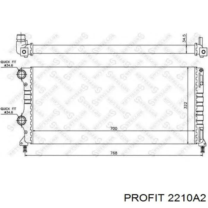 Купити 2210A2 Profit Радіатор двигуна