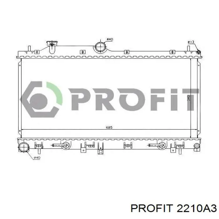 Радіатор основний Profit 2210A3 ціна, від 44.87 USD