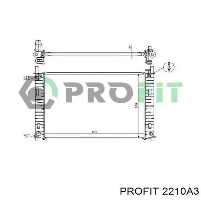 2210A3 Profit Радіатор охолодження двигуна