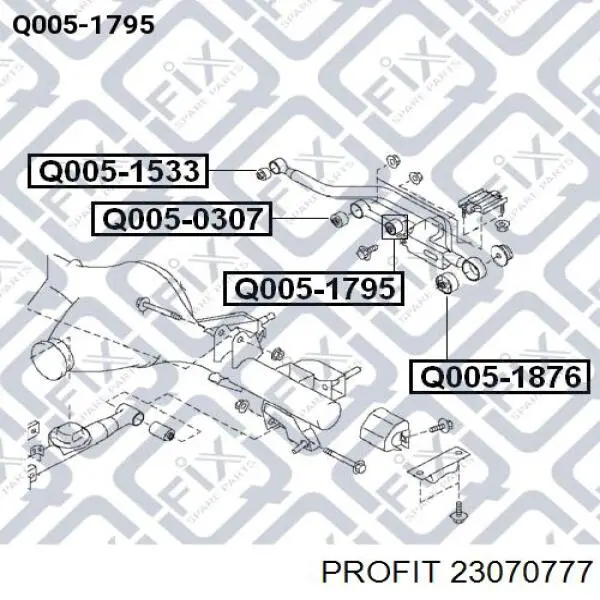 Сайлентблок тяги поперечної, задньої підвіски Profit 23070777 ціна, від 6.71 USD