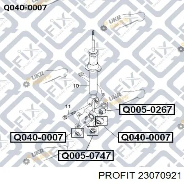 Сайлентблок цапфи задньої Profit 23070921 ціна, від 6.48 USD
