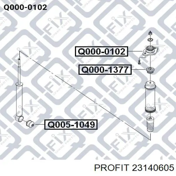 Опора амортизатора заднього Profit 23140605 ціна, від 7.55 USD