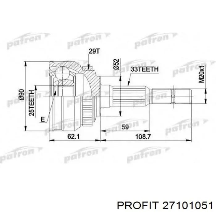 Граната колісна Profit 27101051 ціна, від 21.11 USD