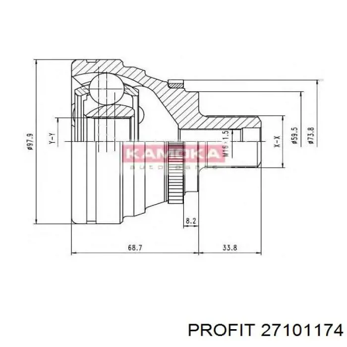 ШРУС зовнішній Magneti Marelli TOJ0024