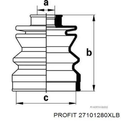 Пильник ШРКШ зовнішній Profit 27101280XLB