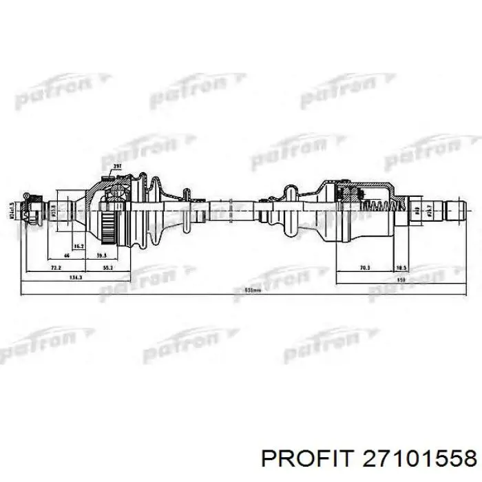 ШРУС зовнішній передній 27101558 Profit