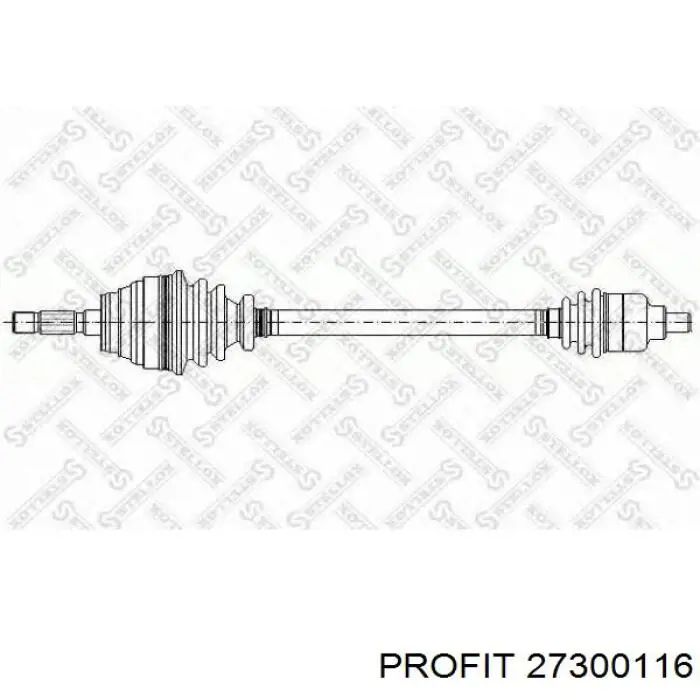 Піввісь передня, права Profit 27300116 ціна, від 85.83 USD