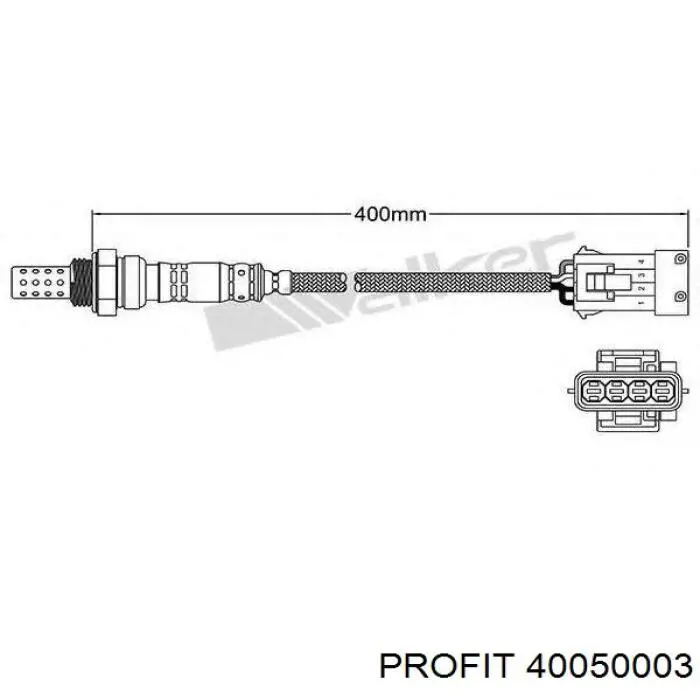 1628L3 Peugeot/Citroen лямбдазонд, датчик кисню до каталізатора