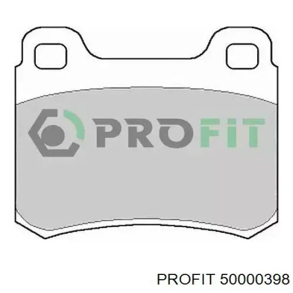 Колодки гальмові задні, дискові 50000398 Profit