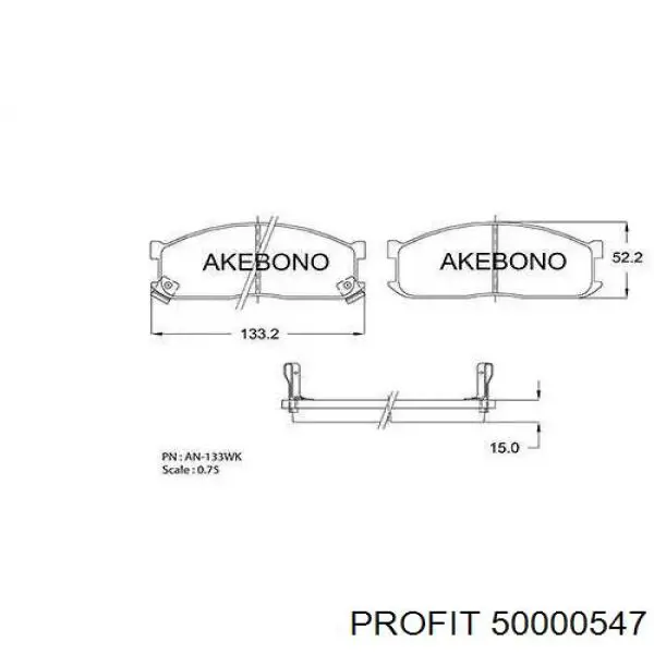 Передні тормозні колодки B5713323Z Mazda