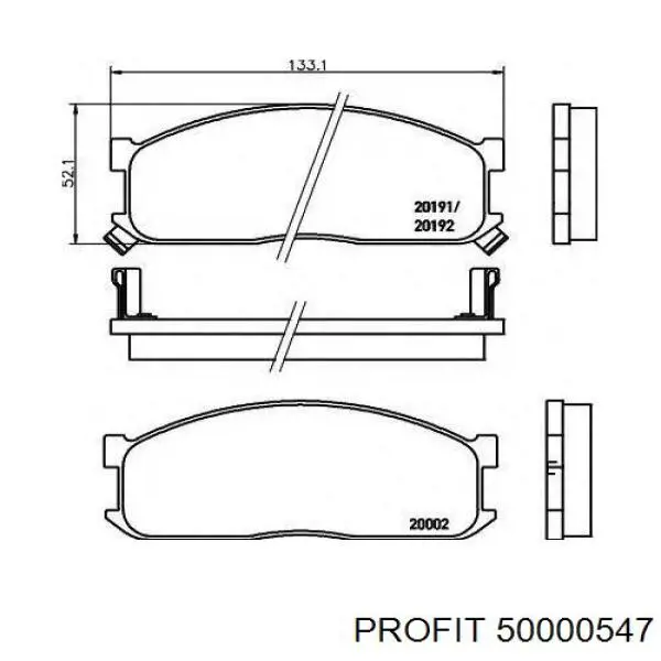 B5713323Z Mazda Передні гальмівні колодки